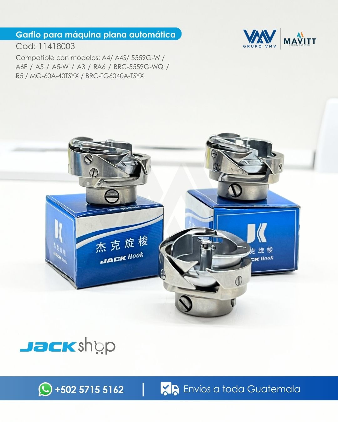 Garfio para Máquina de coser plana automática Cod:11418003