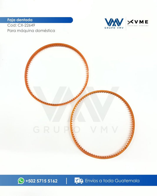Faja dentada para máquina de coser doméstica.