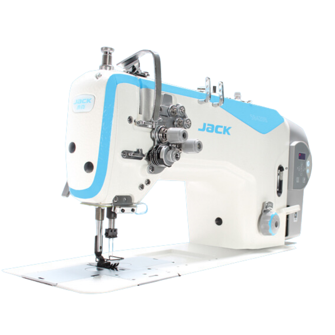 MÁQUINA DE COER PLANA PUNTADA RECTA AUTOMÁTICA 2 AGUJAS JACK JK-58420B-005C