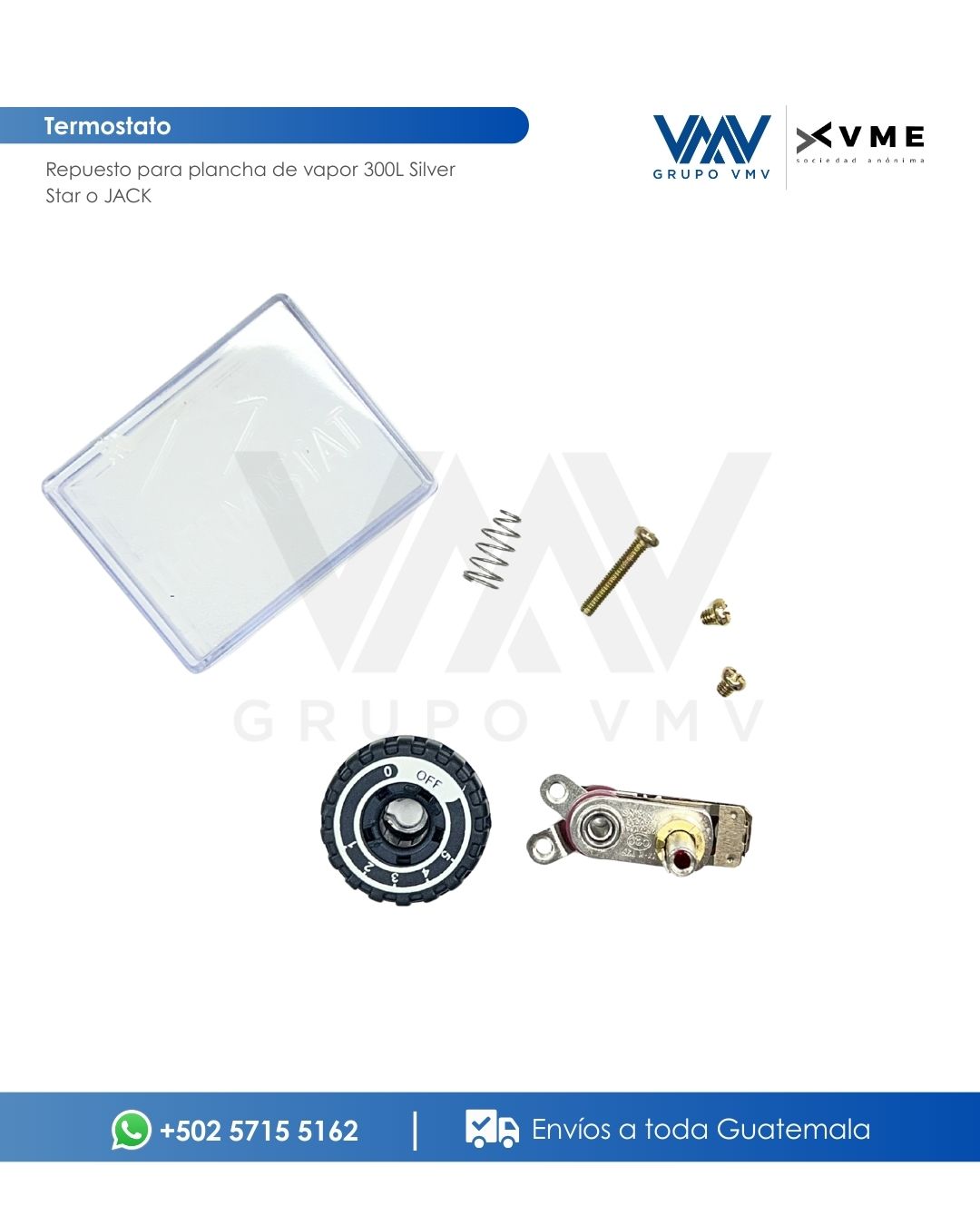 Termostato Repuesto para plancha de vapor 300L Silver Star o JACK