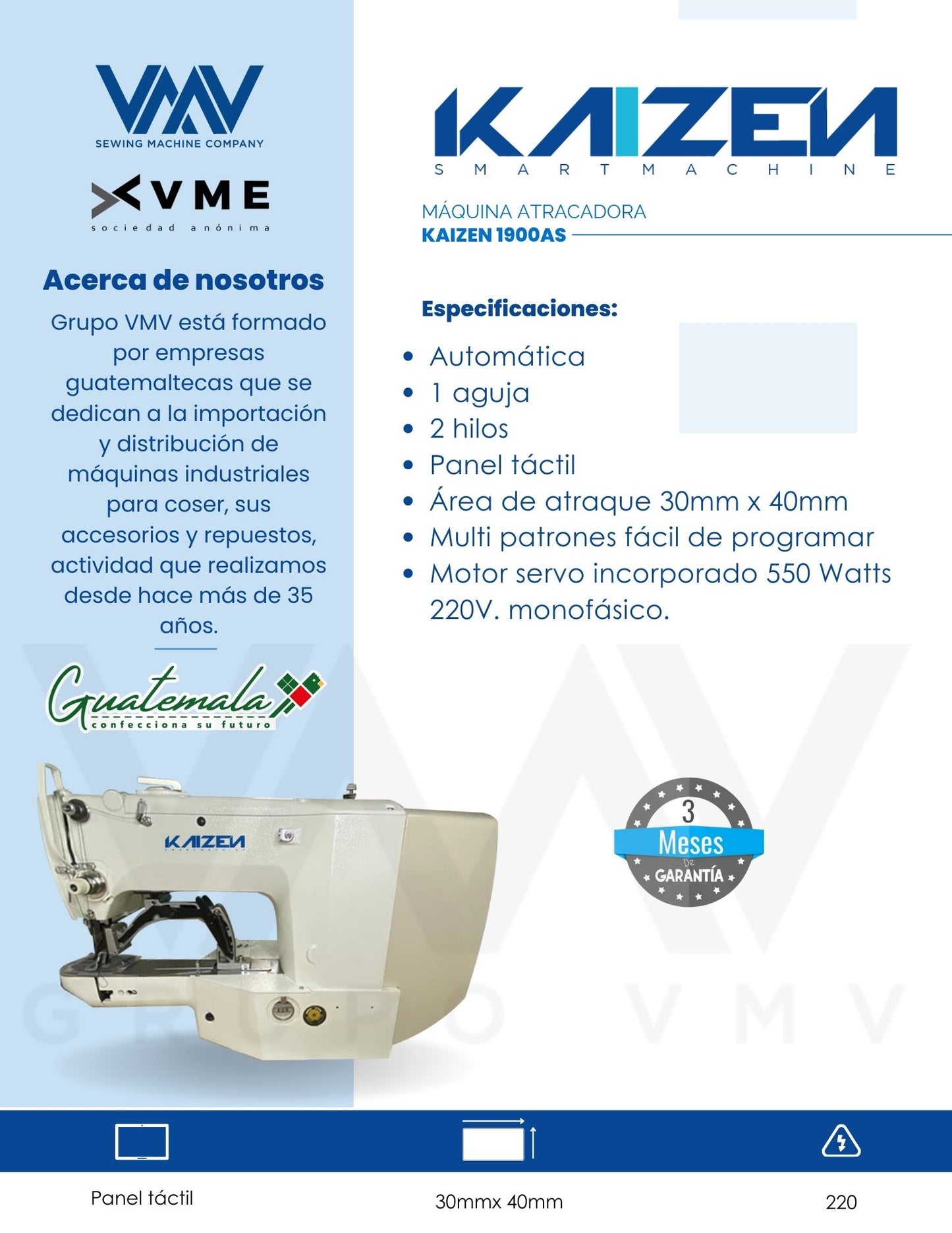 MÁQUINA ATRACADORA KAIZEN KAIZEN 1900AS