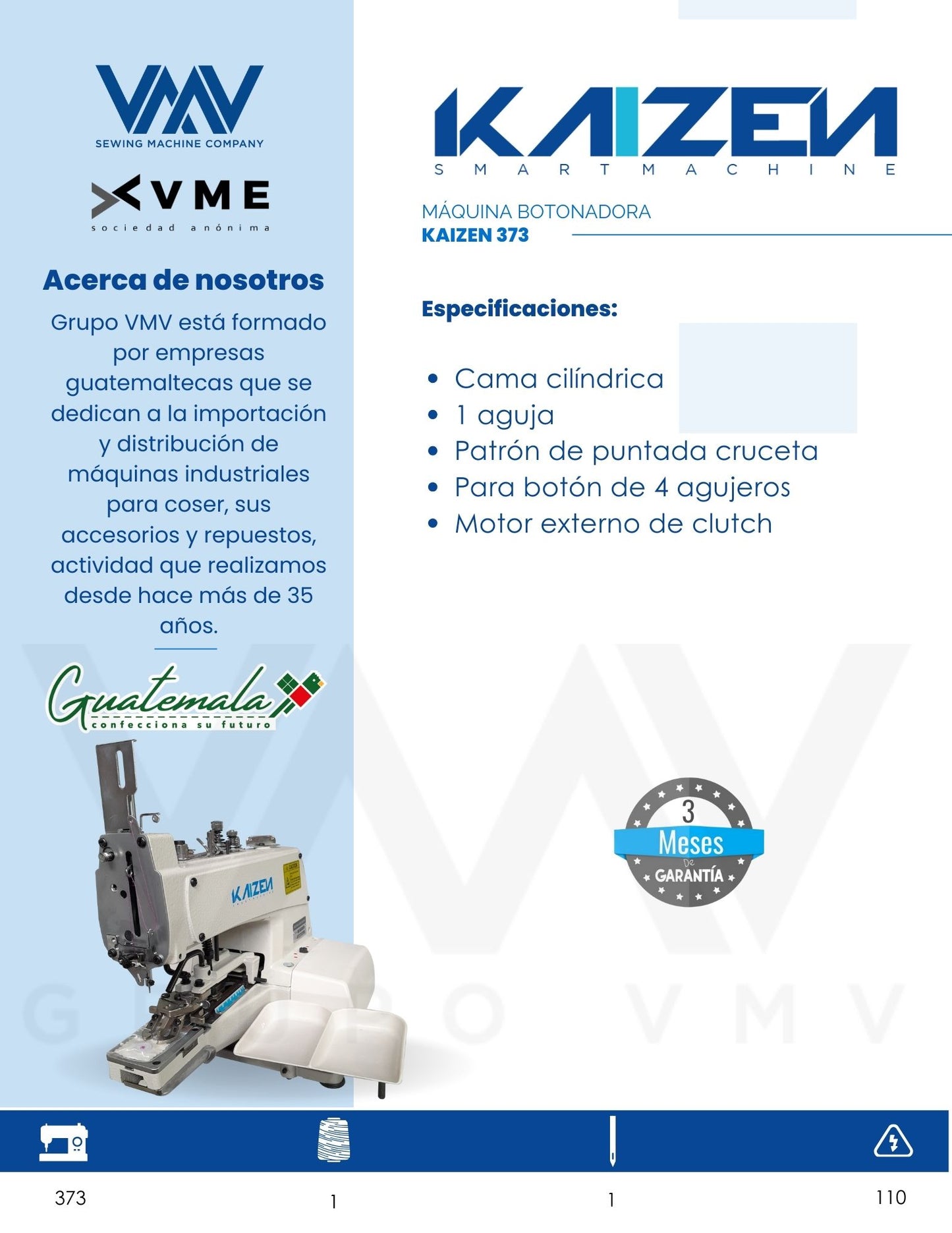 MÁQUINA BOTONADORA KAIZEN 373
