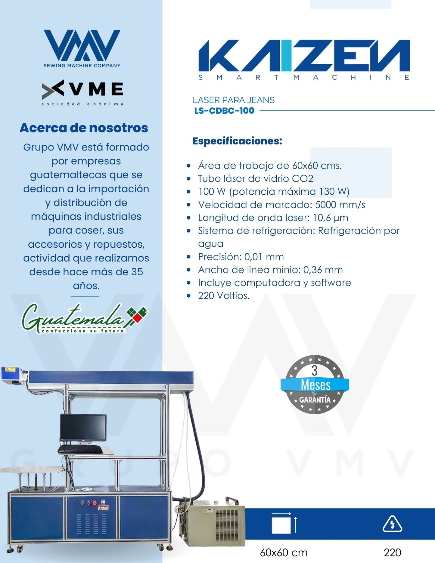 LASER PARA JEANS KAIZEN  LS-CDBC-100