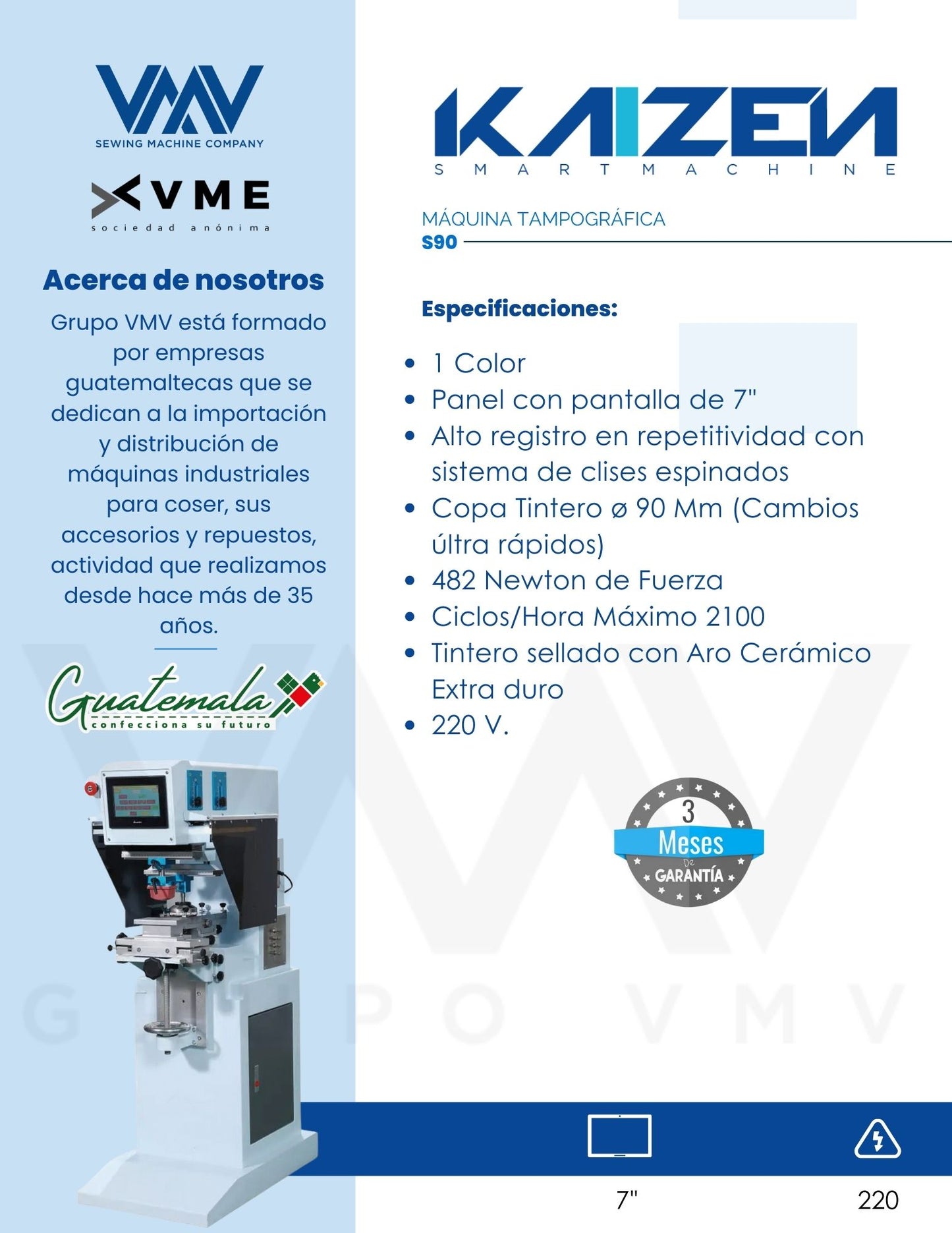 MÁQUINA TAMPOGRÁFICA KAIZEN S90