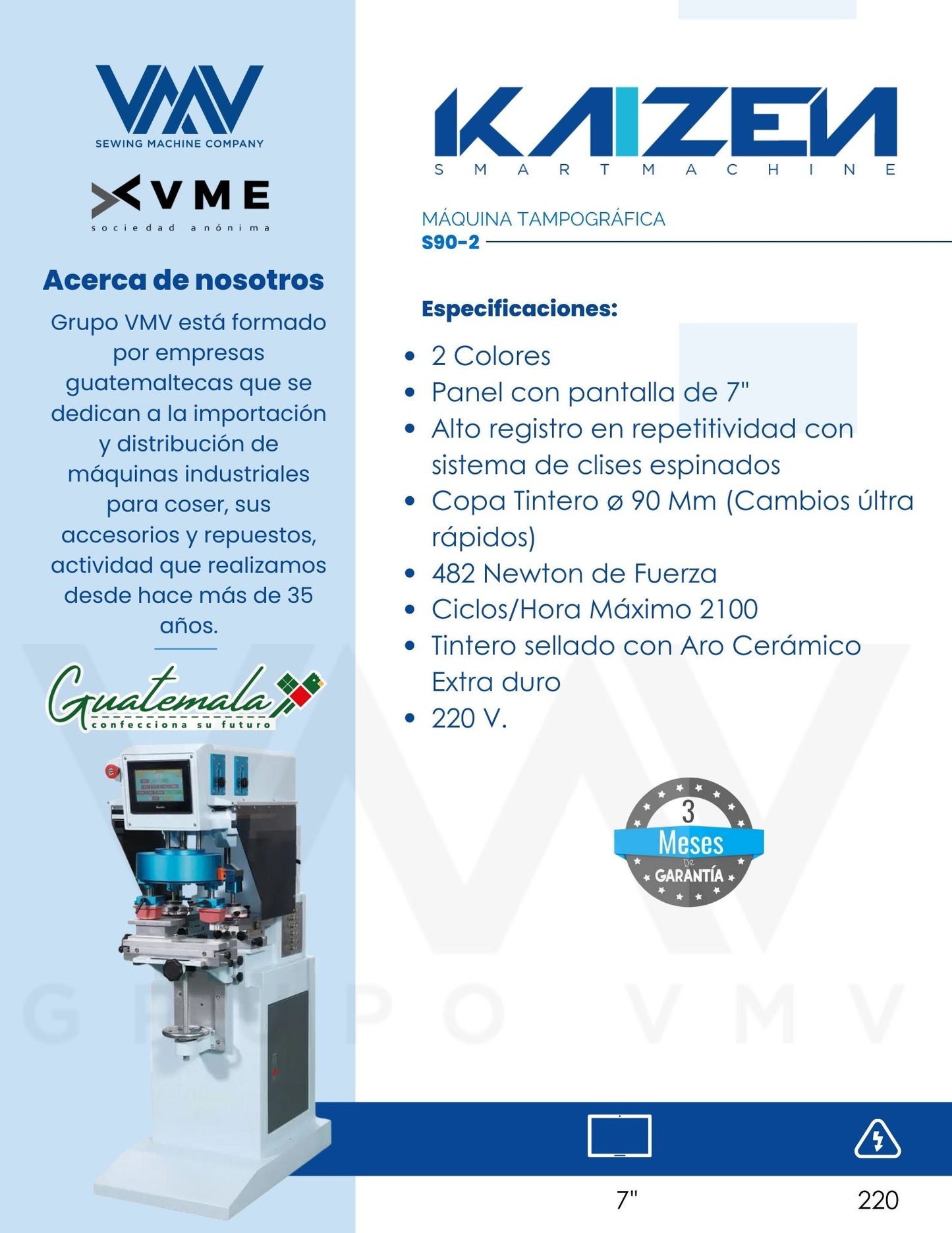 MÁQUINA TAMPOGRÁFICA KAIZEN S90-2