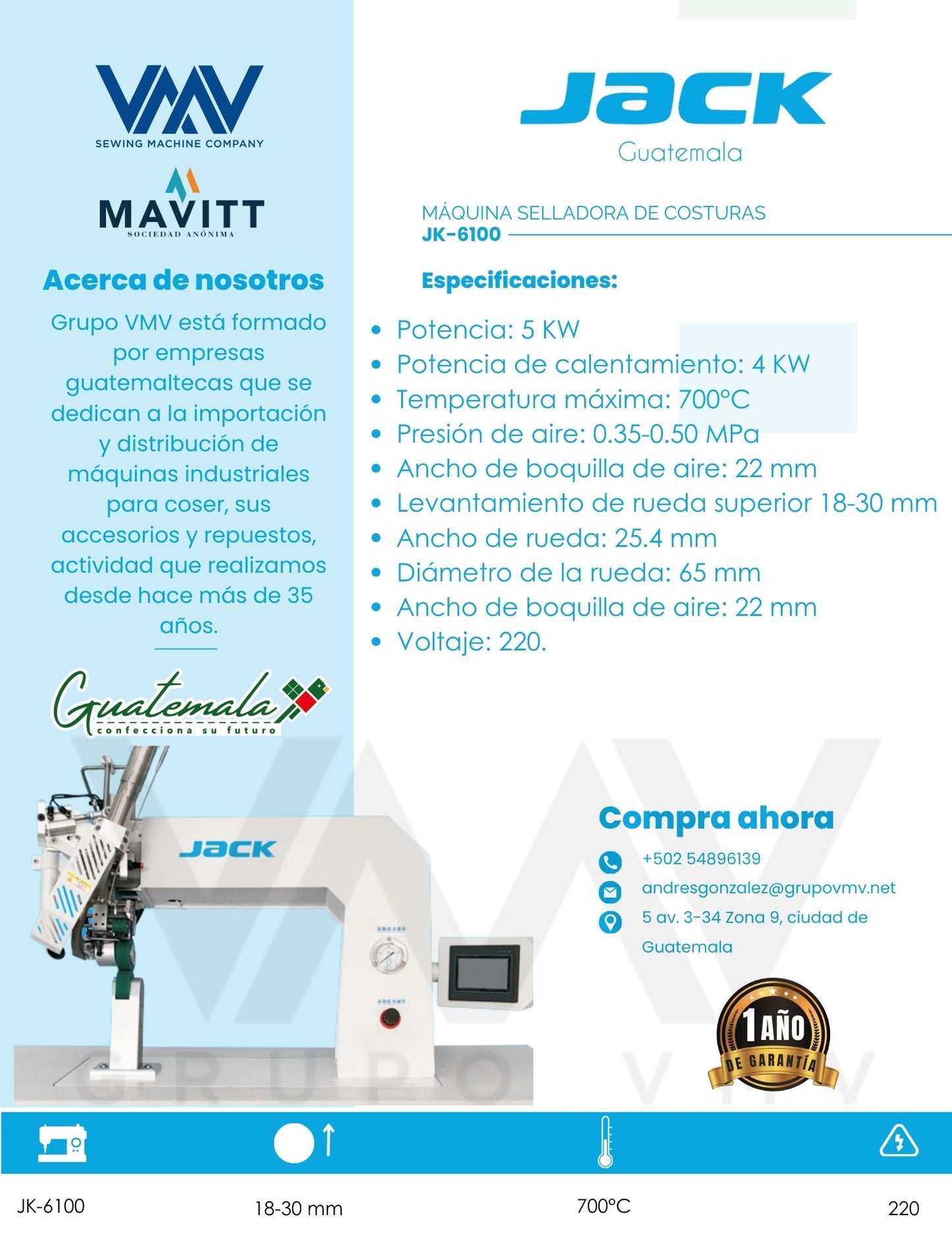 MÁQUINA SELLADORA DE COSTURAS JK-6100