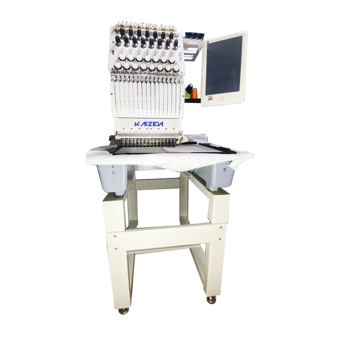 BORDADORA DE 1 CABEZA Y 15 COLORES KAIZEN K1501 CON PANTÓGRAFO