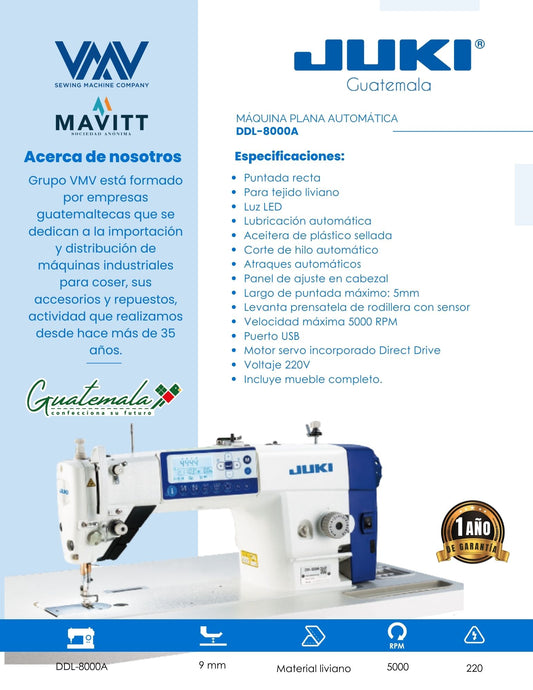 Máquina plana puntada recta JUKI DDL-8000A