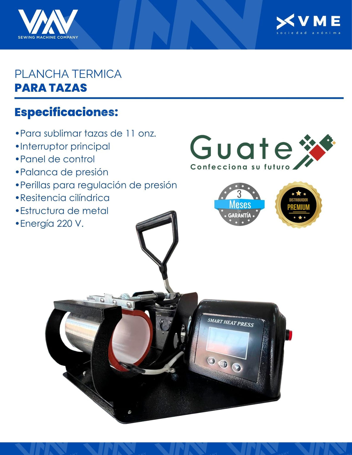 PLANCHA TERMICA PARA SUBLIMAR  TAZAS