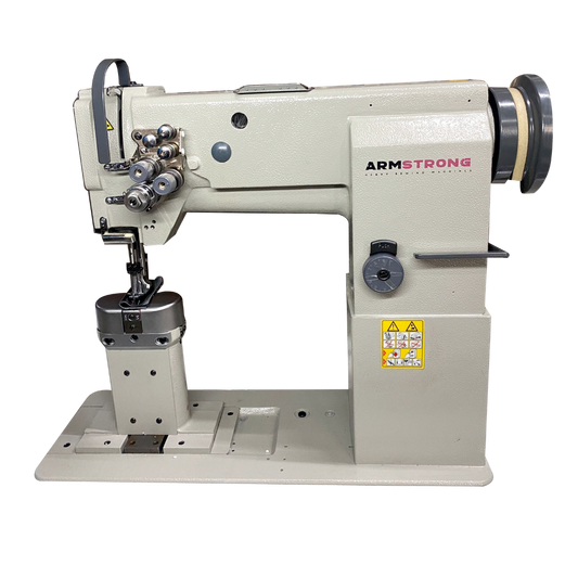 MÁQUINA DE COSER DE POSTE TRIPLE ARRASTRE ARMSTRONG 2 AGUJAS